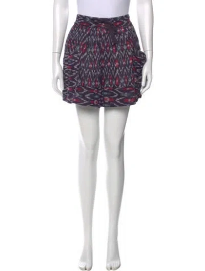 Pre-owned Isabel Marant Étoile Printed Mini Shorts In Purple