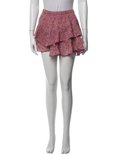 Pre-owned Isabel Marant Étoile Printed Mini Shorts In Red