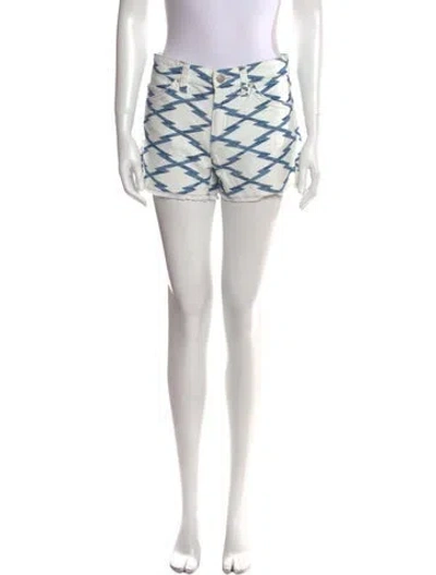 Pre-owned Isabel Marant Étoile Printed Mini Shorts In White