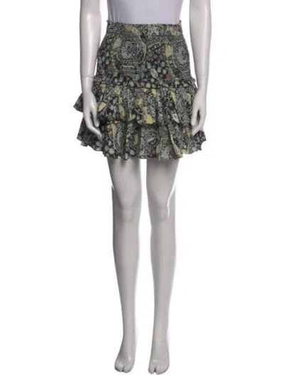 Pre-owned Isabel Marant Étoile Printed Mini Skirt In Black