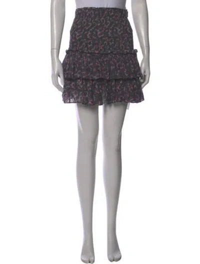 Pre-owned Isabel Marant Étoile Printed Mini Skirt In Black