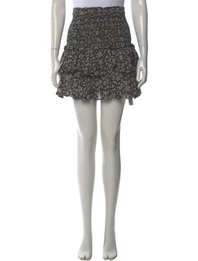 Pre-owned Isabel Marant Étoile Printed Mini Skirt In Black