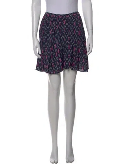 Pre-owned Isabel Marant Étoile Printed Mini Skirt In Blue