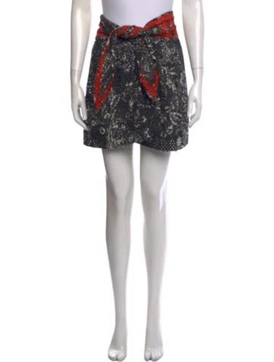 Pre-owned Isabel Marant Étoile Printed Mini Skirt In Blue