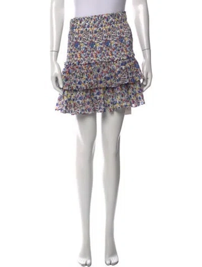 Pre-owned Isabel Marant Étoile Printed Mini Skirt In Blue