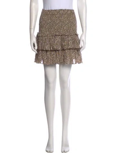 Pre-owned Isabel Marant Étoile Printed Mini Skirt In Brown