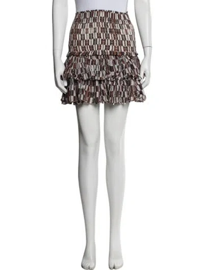 Pre-owned Isabel Marant Étoile Printed Mini Skirt In Gray