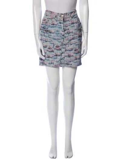 Pre-owned Isabel Marant Étoile Printed Mini Skirt In Green