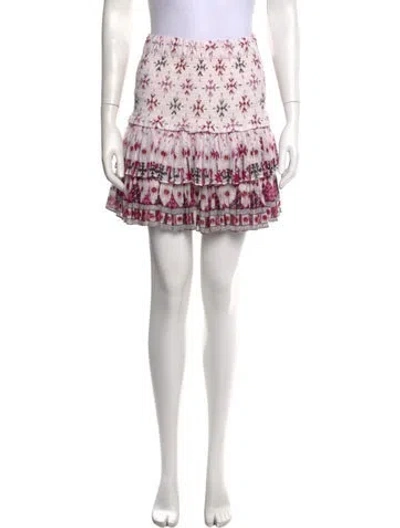 Pre-owned Isabel Marant Étoile Printed Mini Skirt In Metallic/pink