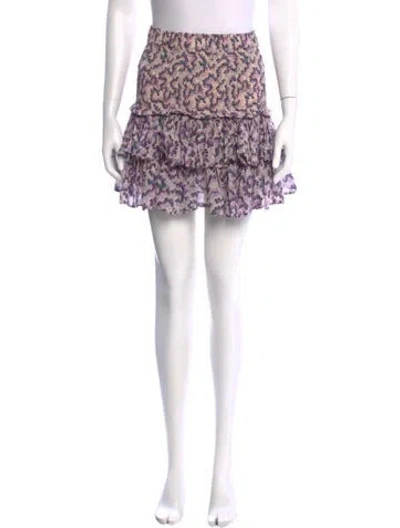 Pre-owned Isabel Marant Étoile Printed Mini Skirt In Purple