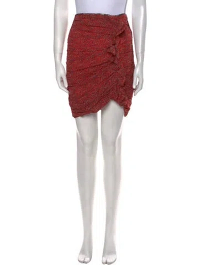 Pre-owned Isabel Marant Étoile Printed Mini Skirt In Red