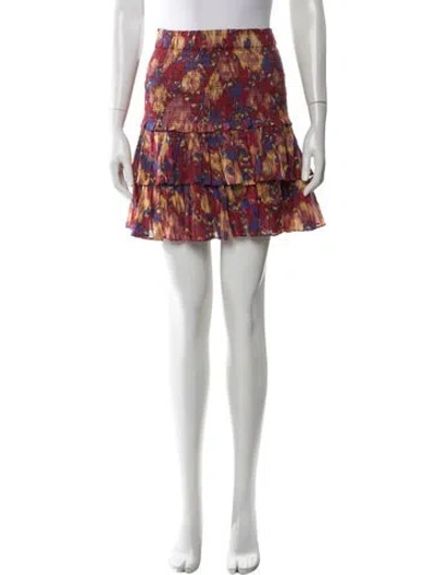 Pre-owned Isabel Marant Étoile Printed Mini Skirt W/ Tags In Purple