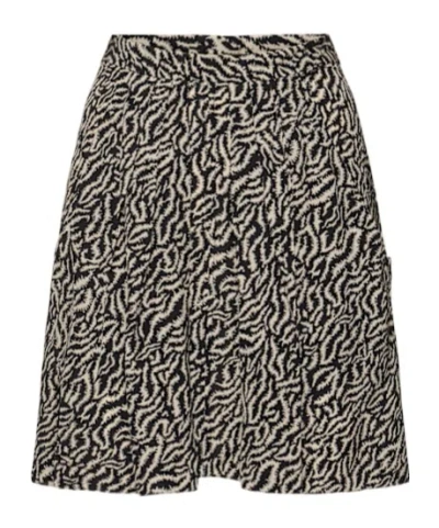 Isabel Marant Étoile Printed Miniskirt In Black