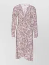 Isabel Marant Étoile Printed Paisley Knot Detail V-neck Midi Dress