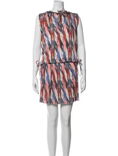 Pre-owned Isabel Marant Étoile Printed Pleated Accents Skirt Set In Purple