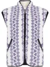 Isabel Marant Étoile Marant Etoile Printed Reversible Vest In Beige