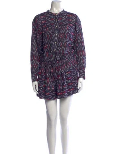 Pre-owned Isabel Marant Étoile Printed Romper In Purple