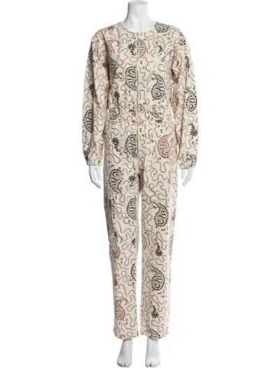 Pre-owned Isabel Marant Étoile Printed Scoop Neck Jumpsuit In Multi
