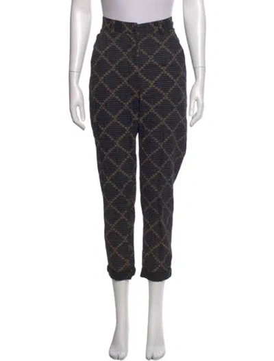 Pre-owned Isabel Marant Étoile Printed Skinny Leg Pants In Black