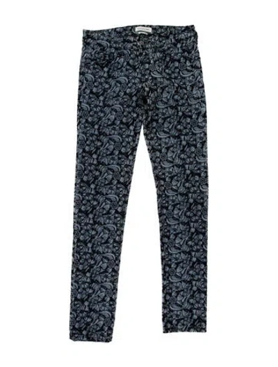 Pre-owned Isabel Marant Étoile Printed Skinny Leg Pants W/ Tags In Blue