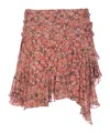 Isabel Marant Étoile Layered Ruffle Mini Skirt With Asymmetric Hem