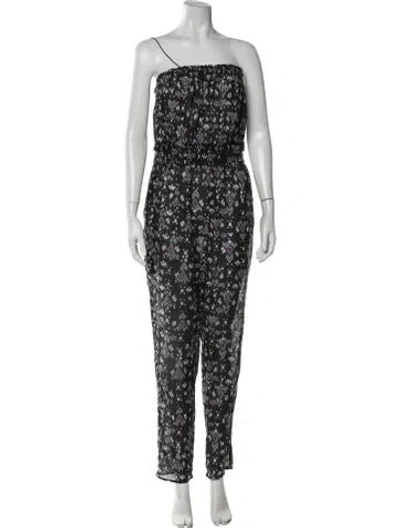 Pre-owned Isabel Marant Étoile Printed Square Neckline Jumpsuit In Black
