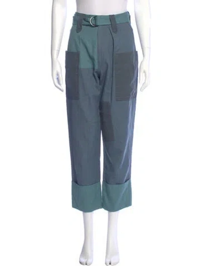 Pre-owned Isabel Marant Étoile Printed Straight Leg Pants In Blue