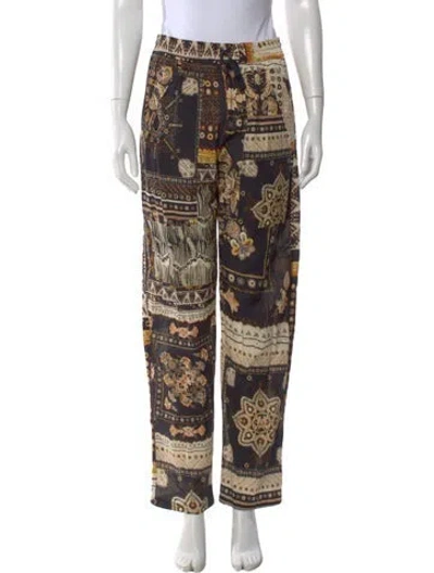 Pre-owned Isabel Marant Étoile Printed Straight Leg Pants In Multi