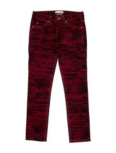 Pre-owned Isabel Marant Étoile Printed Straight Leg Pants In Red