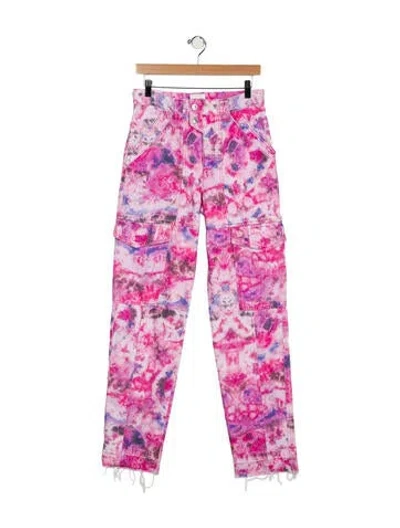 Pre-owned Isabel Marant Étoile Printed Straight Leg Pants W/ Tags In Pink