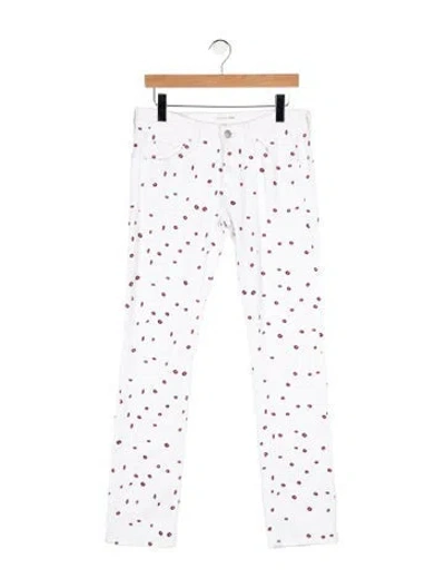 Pre-owned Isabel Marant Étoile Printed Straight Leg Pants In White