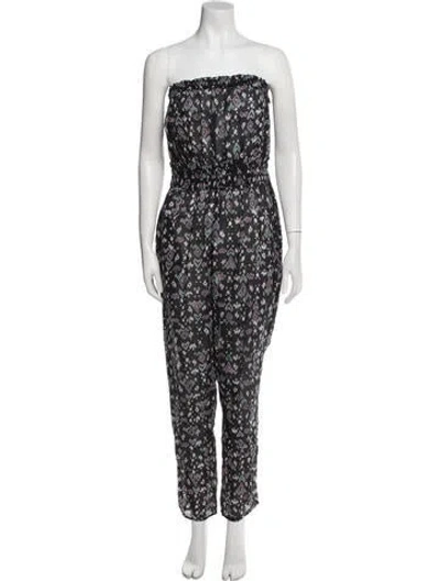 Pre-owned Isabel Marant Étoile Printed Strapless Jumpsuit In Purple