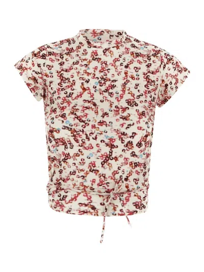 Isabel Marant Étoile Printed Stretch Viscose Juvia Top In 23ec