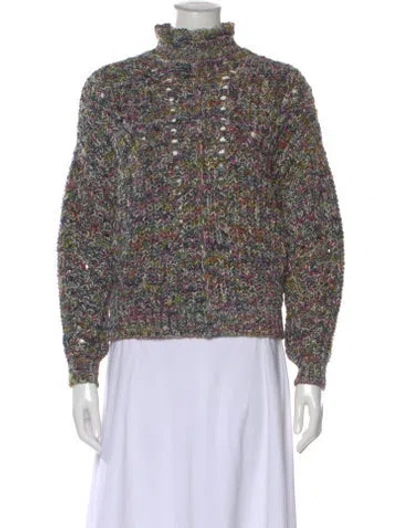 Pre-owned Isabel Marant Étoile Printed Turtleneck Sweater In Black