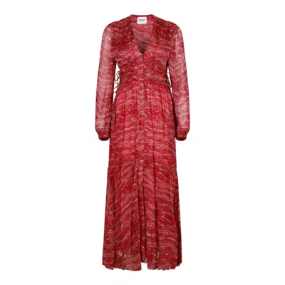 Isabel Marant Étoile Isabel Marant Etoile Printed Viscose Dress In Red