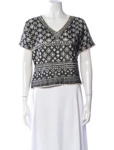 Pre-owned Isabel Marant Étoile Printed V-neck Sweater In Multi