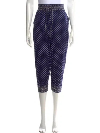 Pre-owned Isabel Marant Étoile Printed Wide Leg Pants In Blue