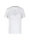 Isabel Marant Étoile Zewel Metallic Logo Slub Linen Graphic Tee In White