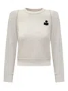 Isabel Marant Étoile Logo Detailed Panelled Sweatshirt In Grey