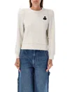 Isabel Marant Étoile Milla Logo-embroidered Sweatshirt In Beige