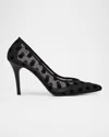 Isabel Marant Étoile Pristy Polka-dot Mesh Pumps In Black