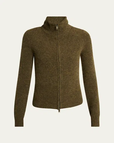Isabel Marant Étoile Prunella Full-zip Sweater Jacket In Brown