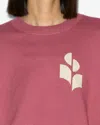 Isabel Marant Étoile Marisans Cotton And Wool Sweater With Logo In Burgundy