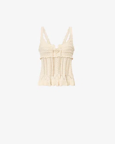 Isabel Marant Étoile Neves Openwork Knitted Tank Top In Neutral