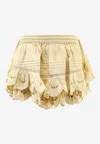 Isabel Marant Étoile Puria Organiic Cotton Shorts In Yellow