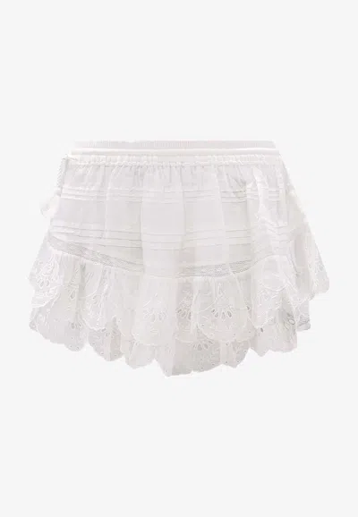 Isabel Marant Étoile Puria Ruffled Mini Skirt In Multi