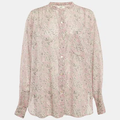 Pre-owned Isabel Marant Étoile Purple Floral Print Cotton Loose Fit Shirt M
