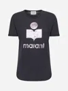 Isabel Marant Étoile 'koldi' Black Crewneck T-shirt With Contrasting Logo In Black