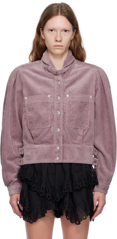 Isabel Marant Étoile Women's Rashane Corduroy Bomber Jacket In Lilac