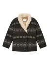 Isabel Marant Étoile Qayla Patterned Button Jacket In Black